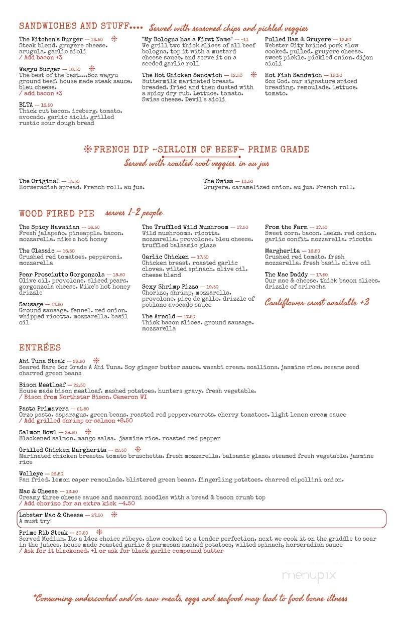 Tumbled Rock Brewery & Kitchen - Baraboo, WI menu_pic