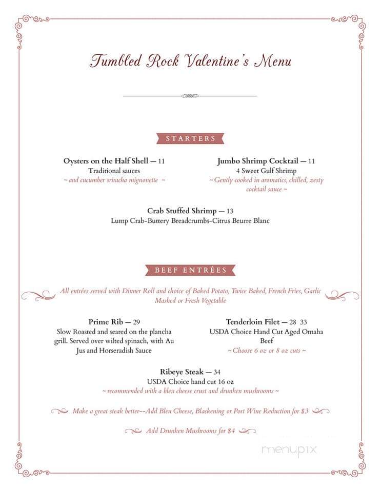 Tumbled Rock Brewery & Kitchen - Baraboo, WI menu_pic