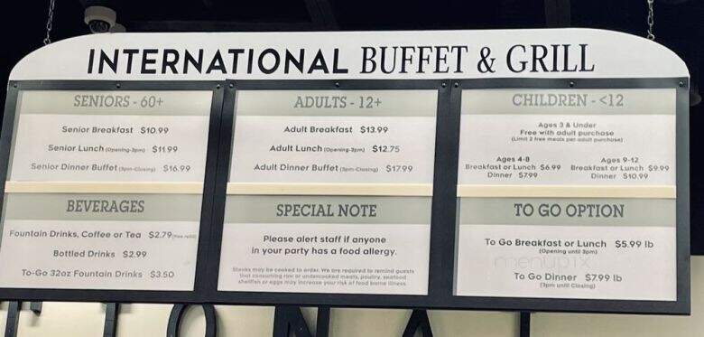 International Buffet & Grill - Poughkeepsie, NY