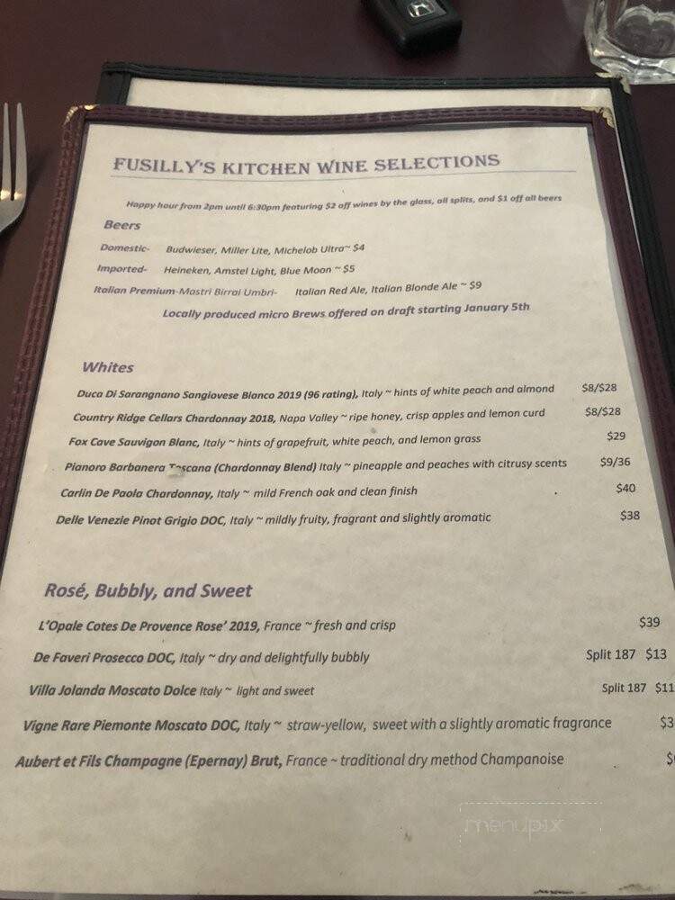 Fusilly's Kitchen - Bradenton, FL menu_pic