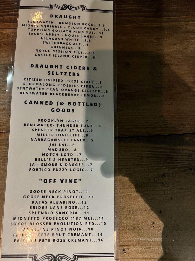 New England Wicked Craft - Boston, MA menu_pic