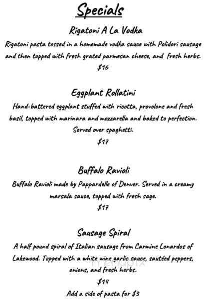 River Bend Eatery - Bailey, CO menu_pic