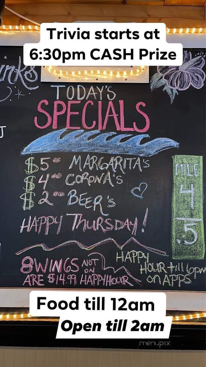 Longboards Island Grill - Kitty Hawk, NC menu_pic