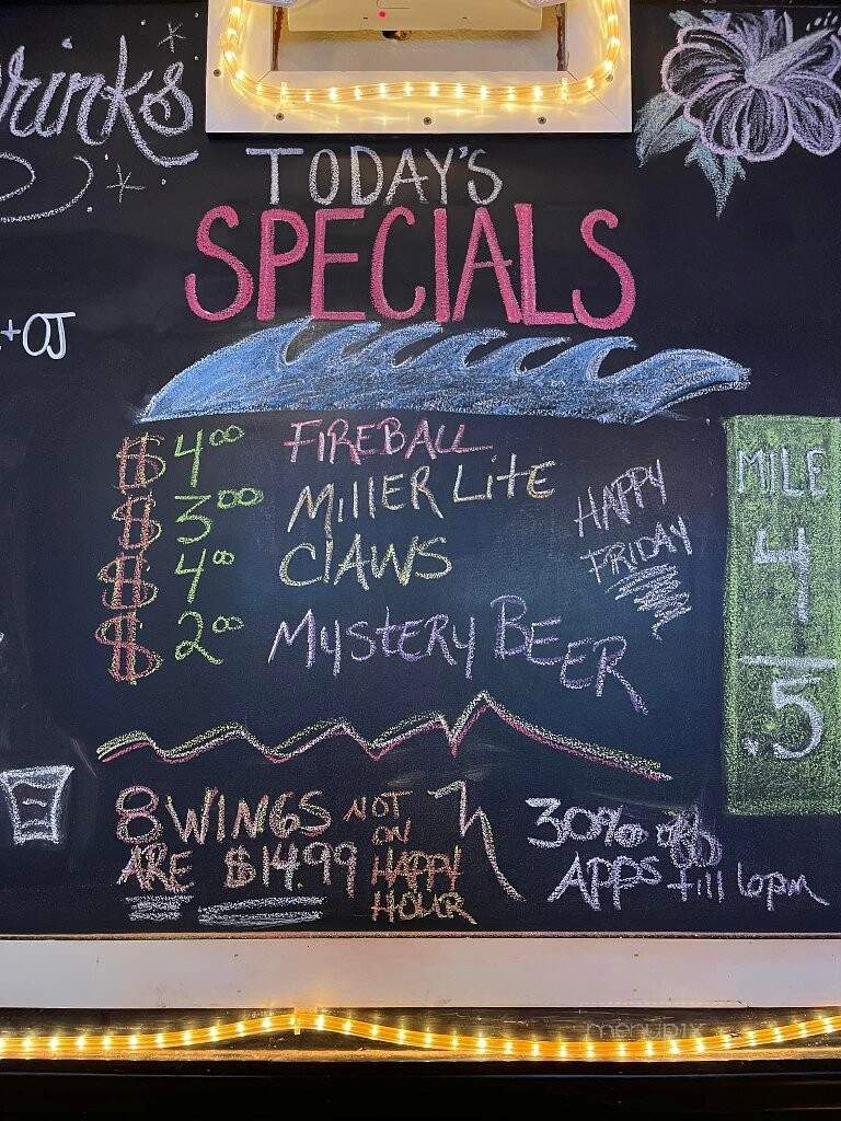 Longboards Island Grill - Kitty Hawk, NC menu_pic