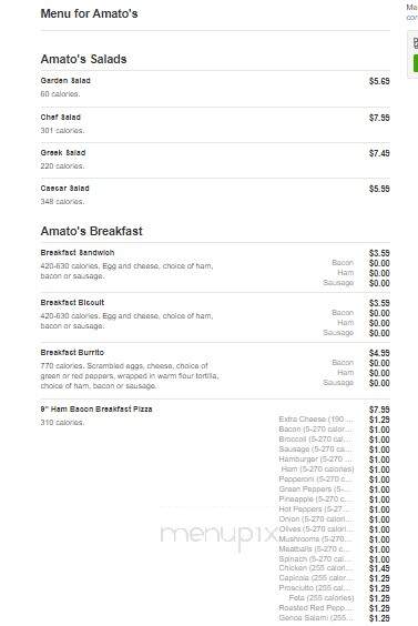 Amato's - Manchester, ME menu_pic