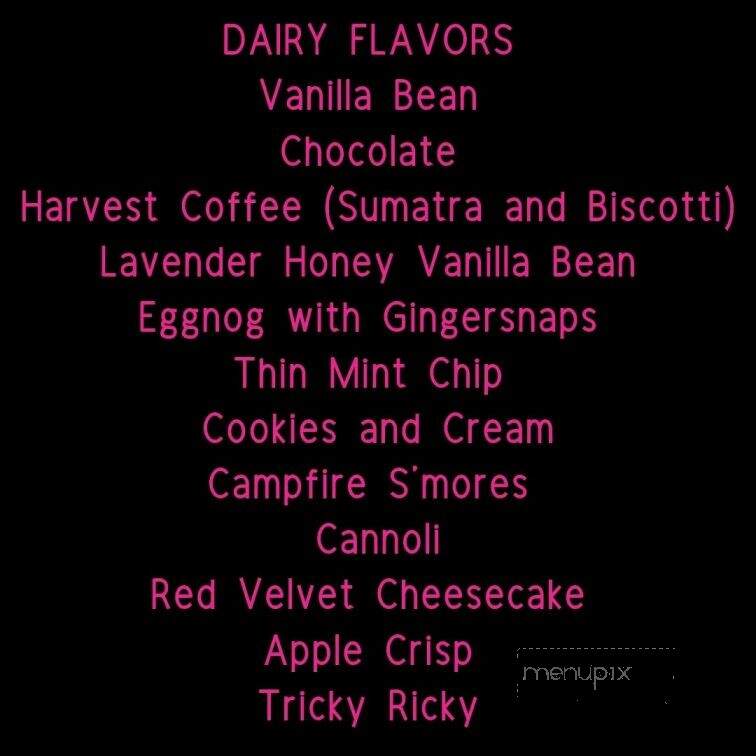 Peewee's Ice Cream - Medford, NJ menu_pic