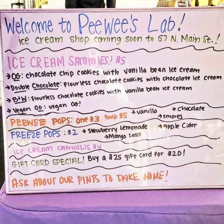 Peewee's Ice Cream - Medford, NJ menu_pic