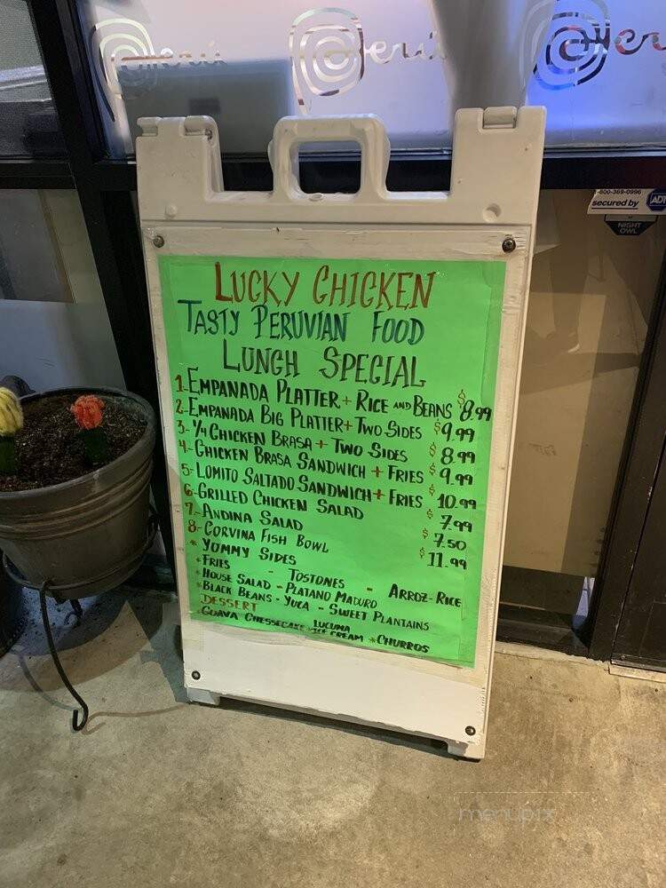 Lucky Chicken Peruvian Cuisine - Cary, NC menu_pic