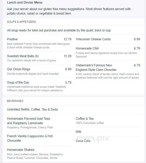Schloegel's Bay View Restaurant - Menominee, MI menu_pic