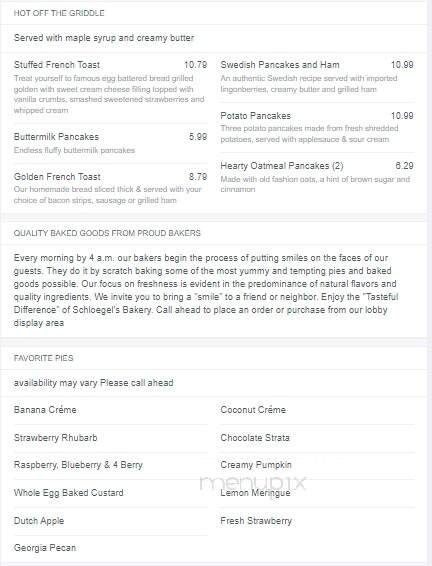Schloegel's Bay View Restaurant - Menominee, MI menu_pic