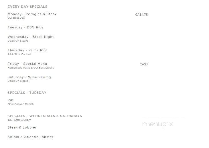 Pepper's Steakhouse - Camrose, AB menu_pic