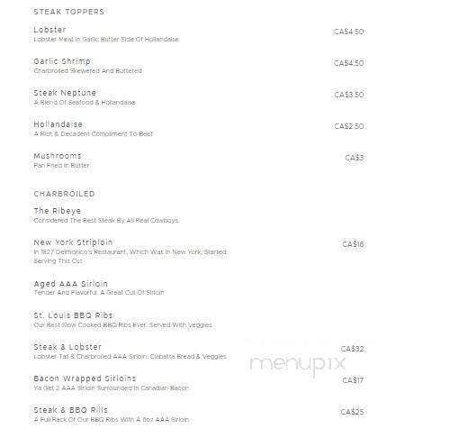 Pepper's Steakhouse - Camrose, AB menu_pic