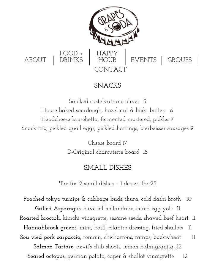 Grapes & Soda - Vancouver, BC menu_pic