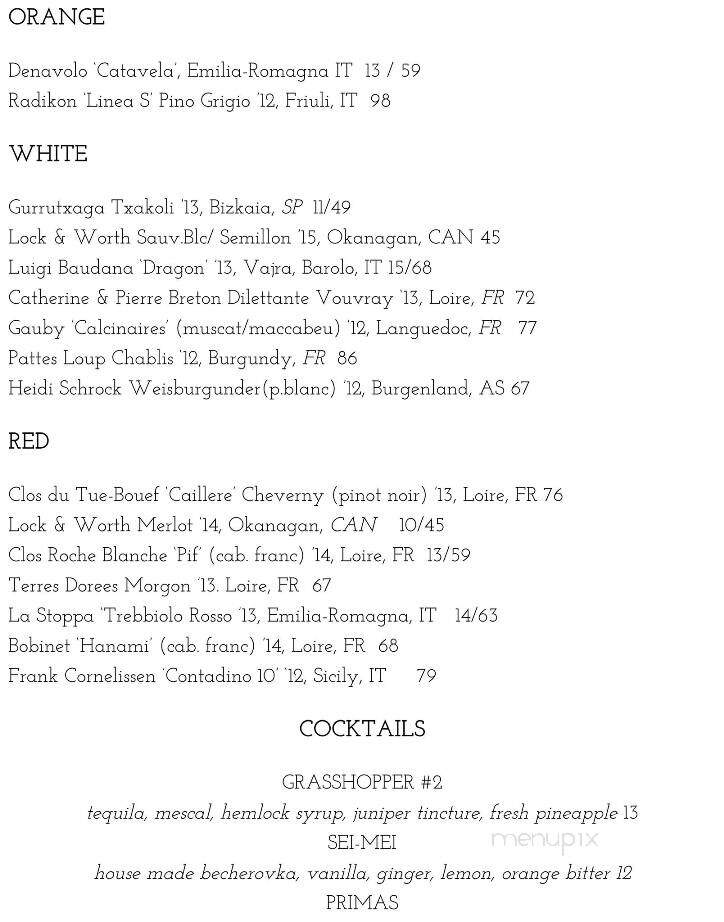 Grapes & Soda - Vancouver, BC menu_pic