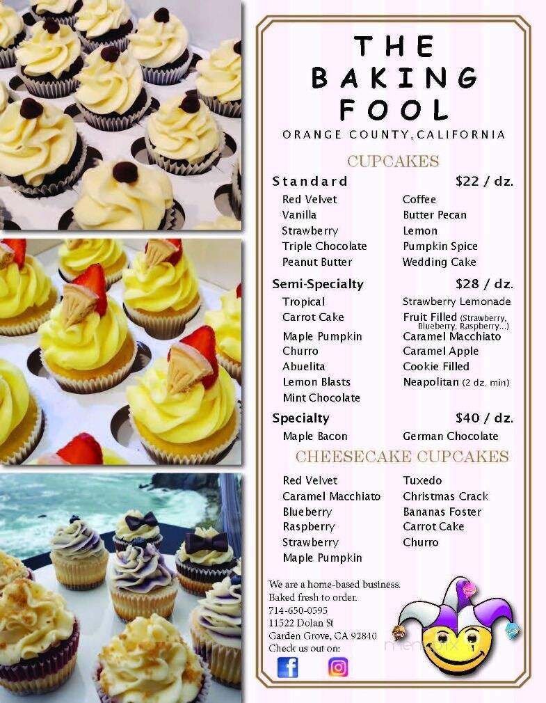 The Baking Fool - Garden Grove, CA menu_pic