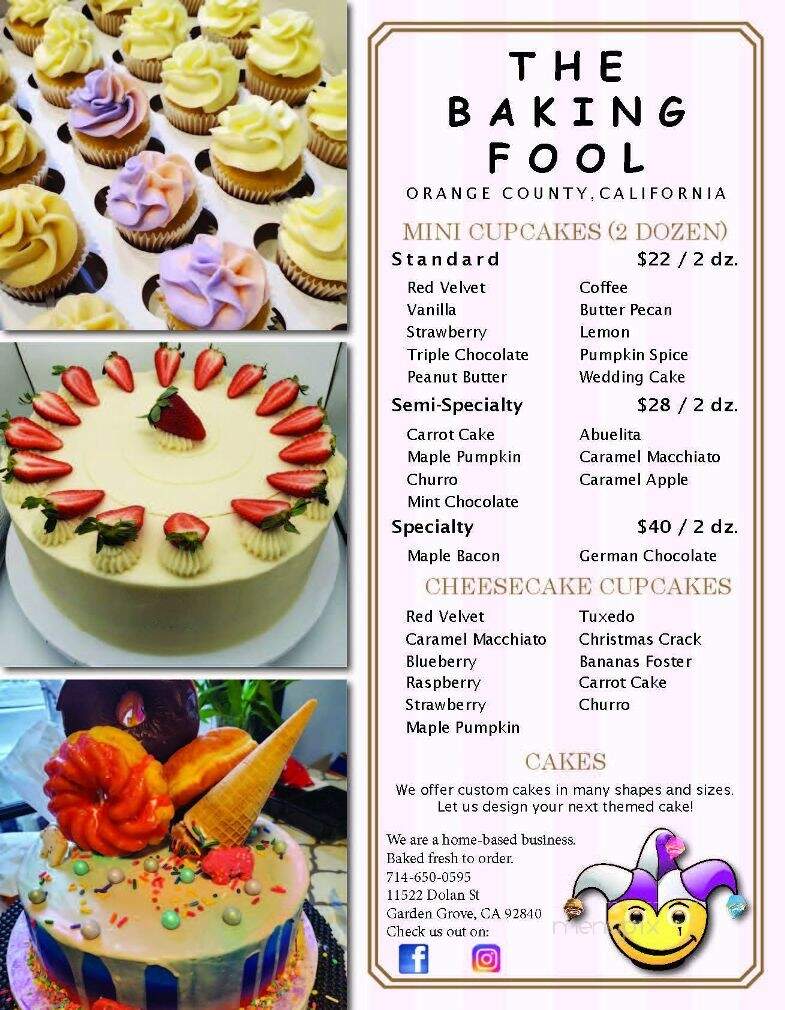 The Baking Fool - Garden Grove, CA menu_pic