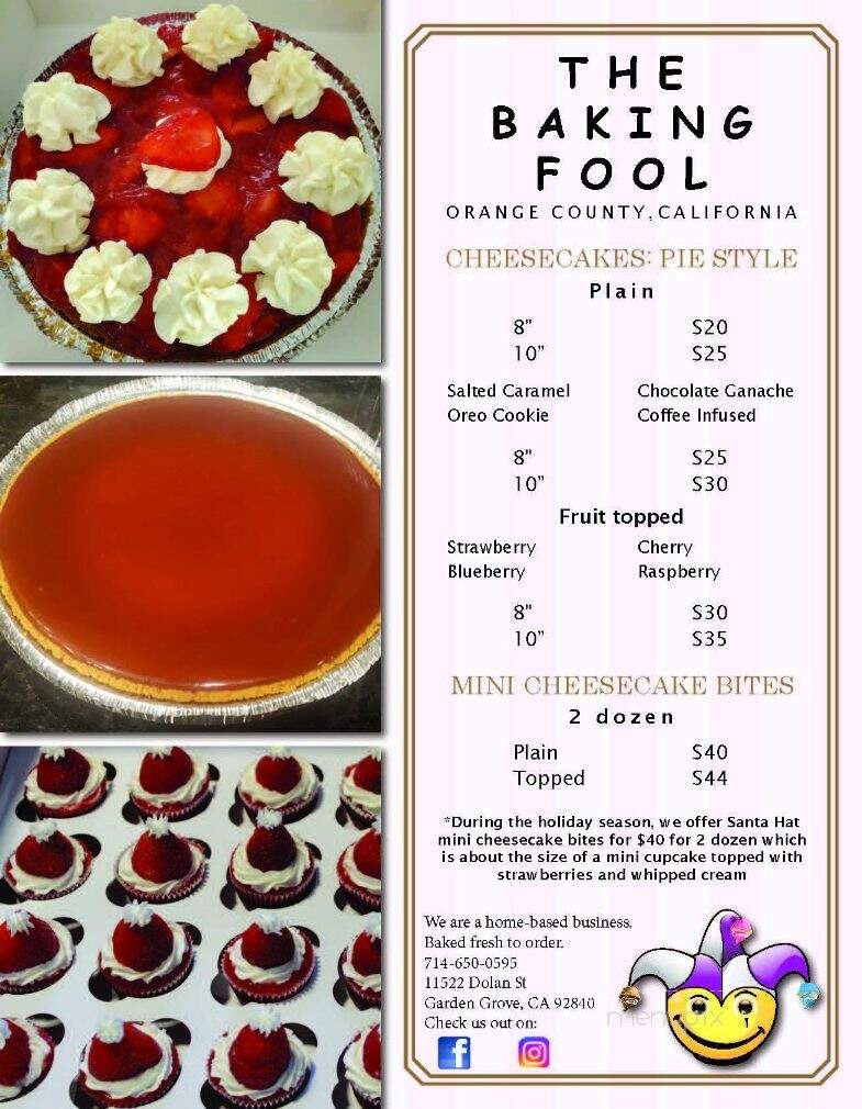 The Baking Fool - Garden Grove, CA menu_pic