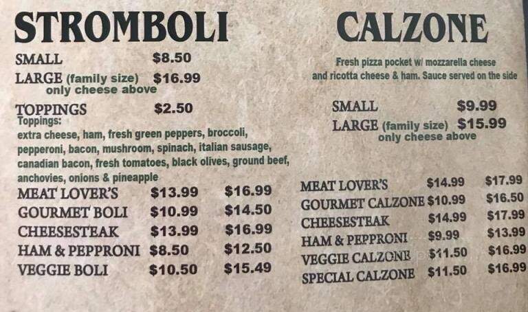 Come a Casa - Hanover, PA menu_pic