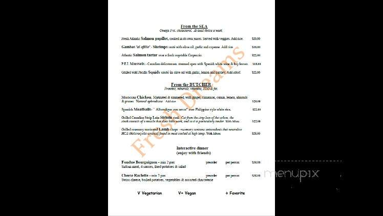 Fresh Dreams - Peterborough, ON menu_pic