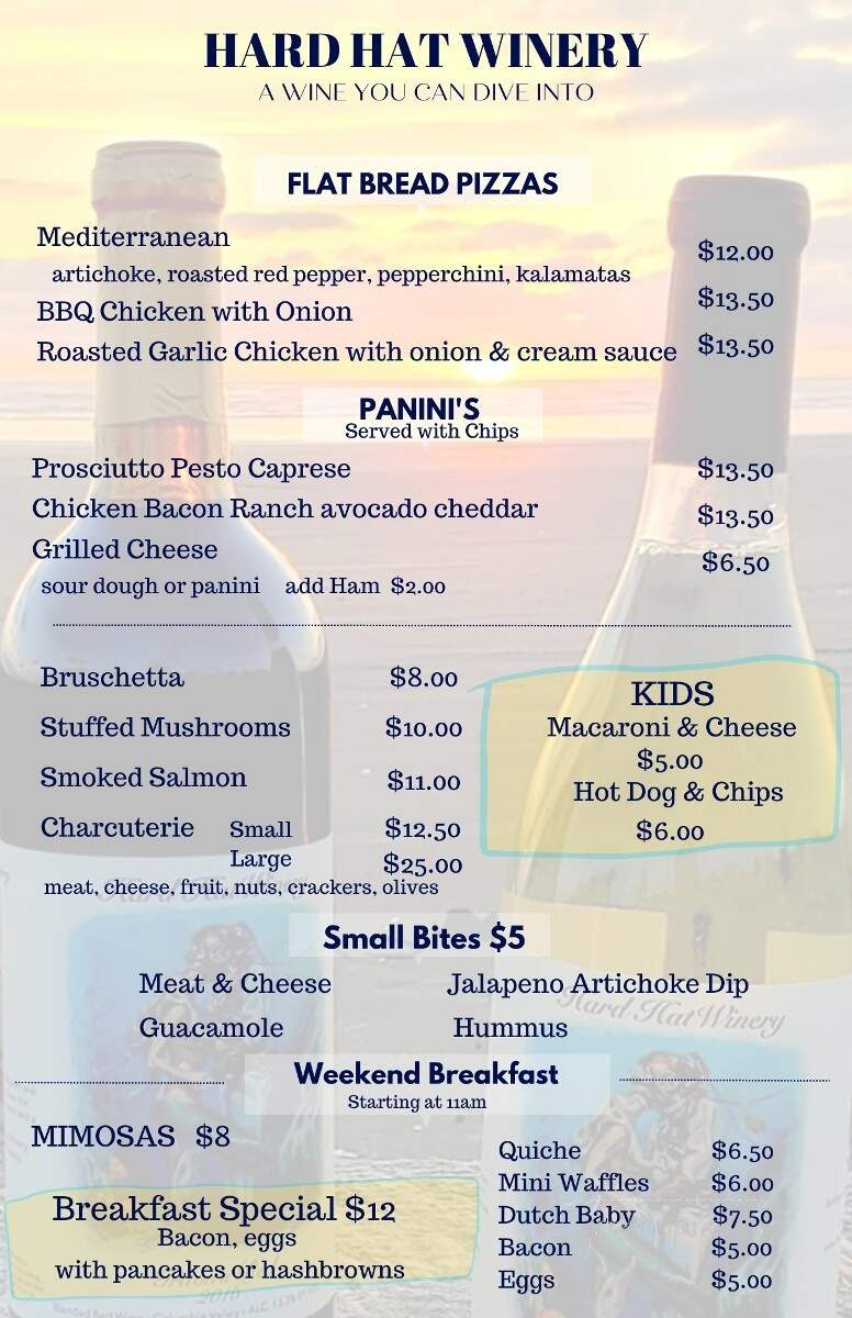 Hard Hat Winery - Wenatchee, WA menu_pic