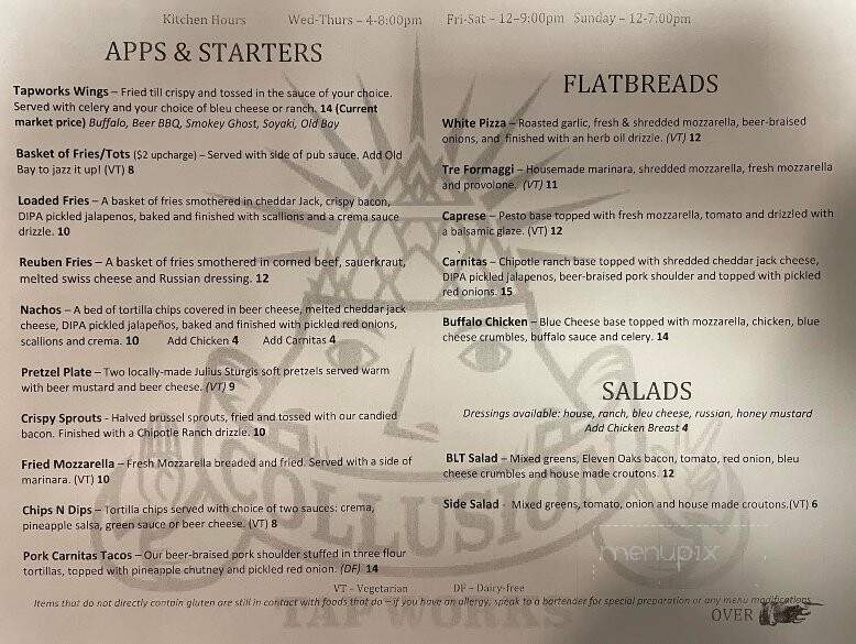Collusion Tap Works - Lititz, PA menu_pic
