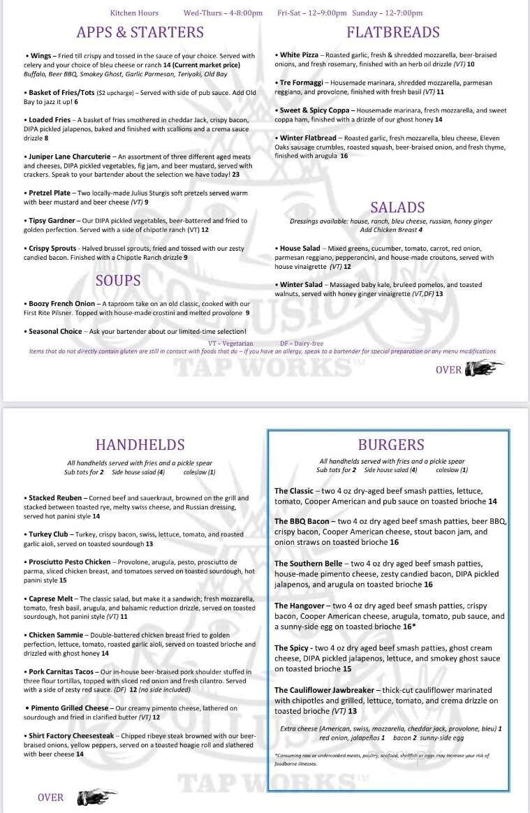 Collusion Tap Works - Lititz, PA menu_pic
