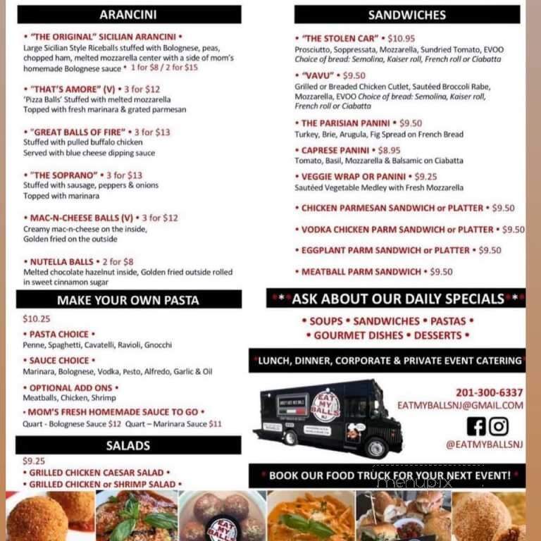 Eat My Balls - Elmwood Park, NJ menu_pic
