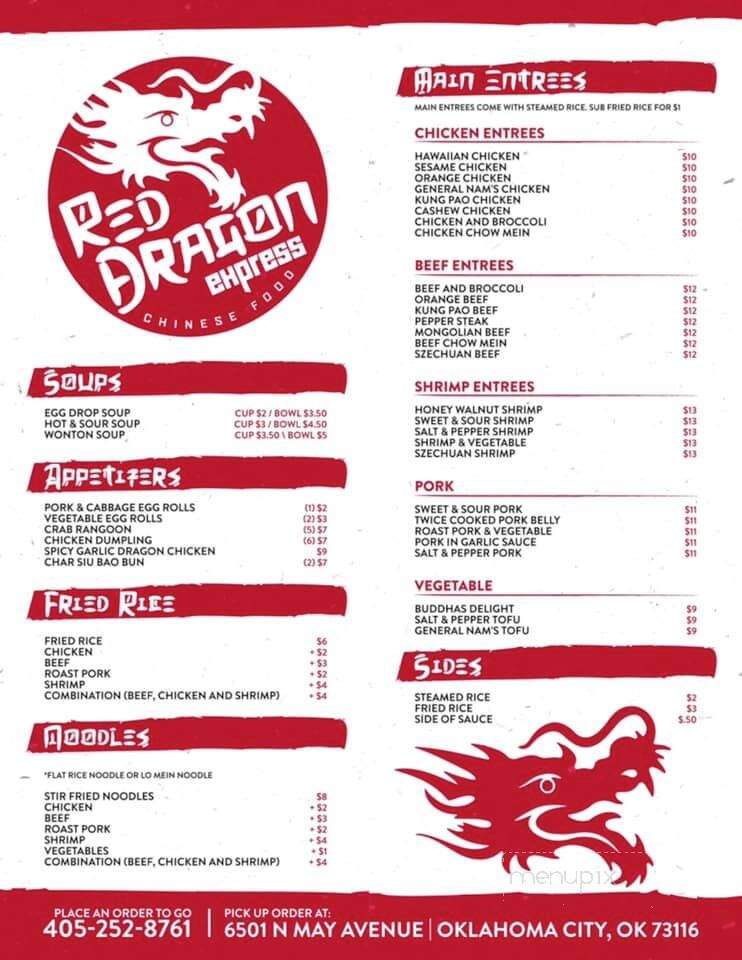 Red Dragon Express - Oklahoma City, OK menu_pic