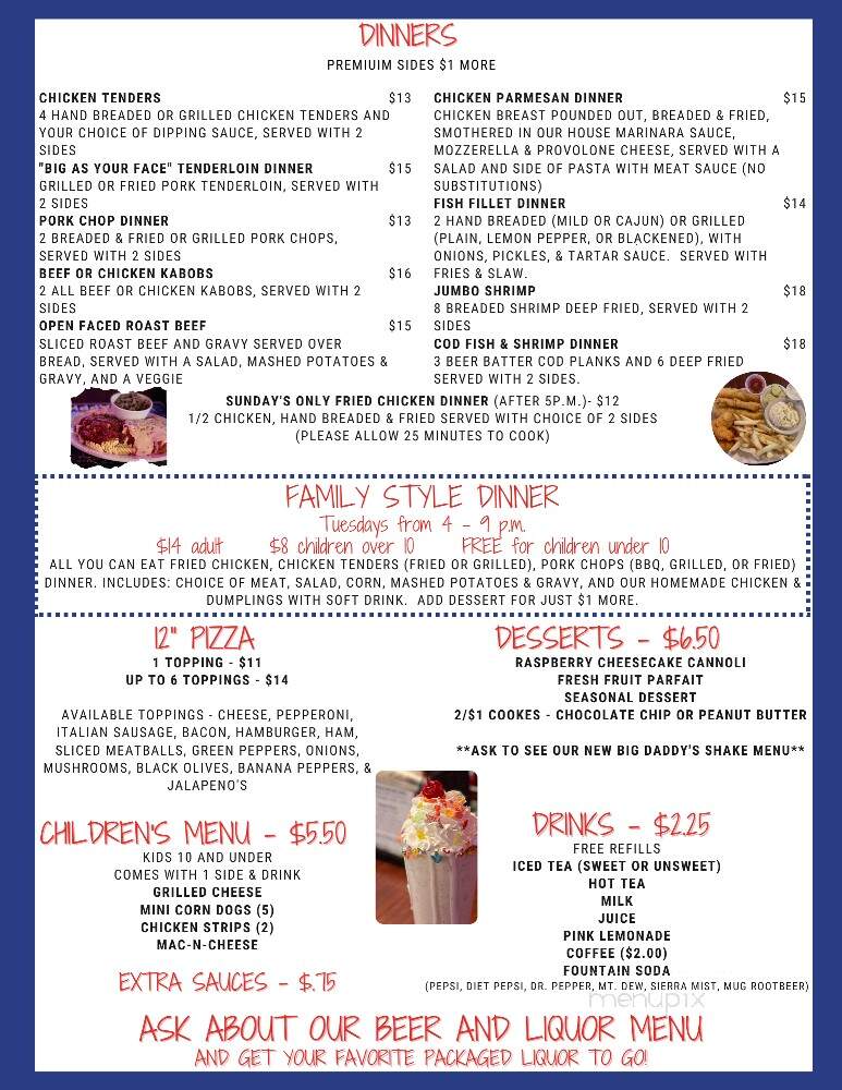 Martins Tunes and Eats - Wood River, IL menu_pic