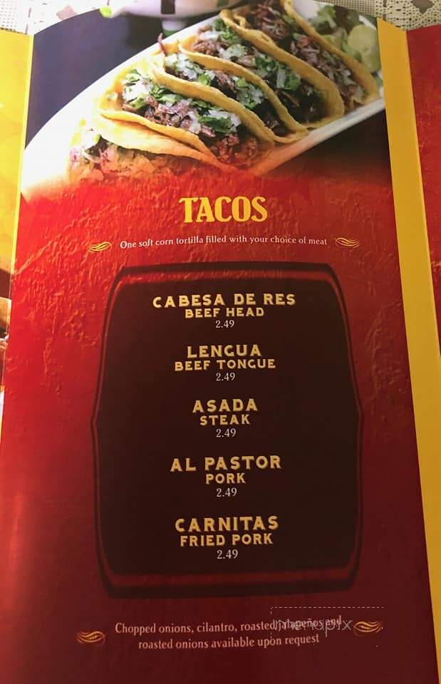 Esmeralda's Restaurant - Marion, IN menu_pic