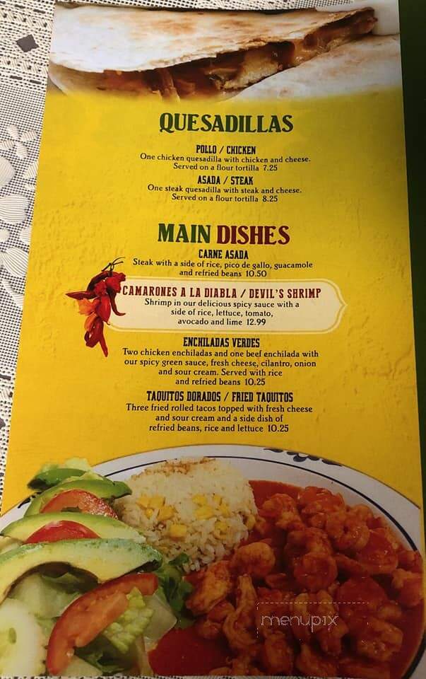 Esmeralda's Restaurant - Marion, IN menu_pic
