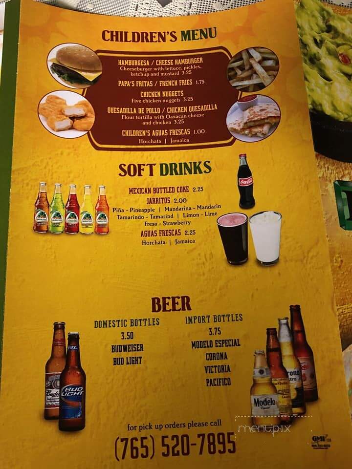 Esmeralda's Restaurant - Marion, IN menu_pic