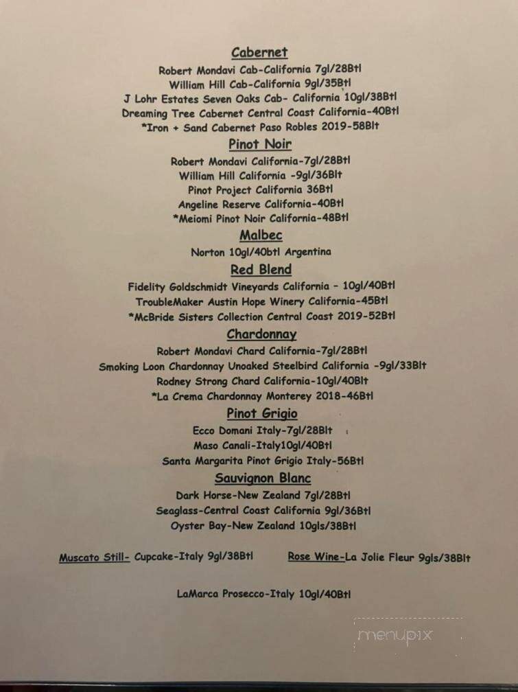 Coco Wood Grill - Redington Shores, FL menu_pic
