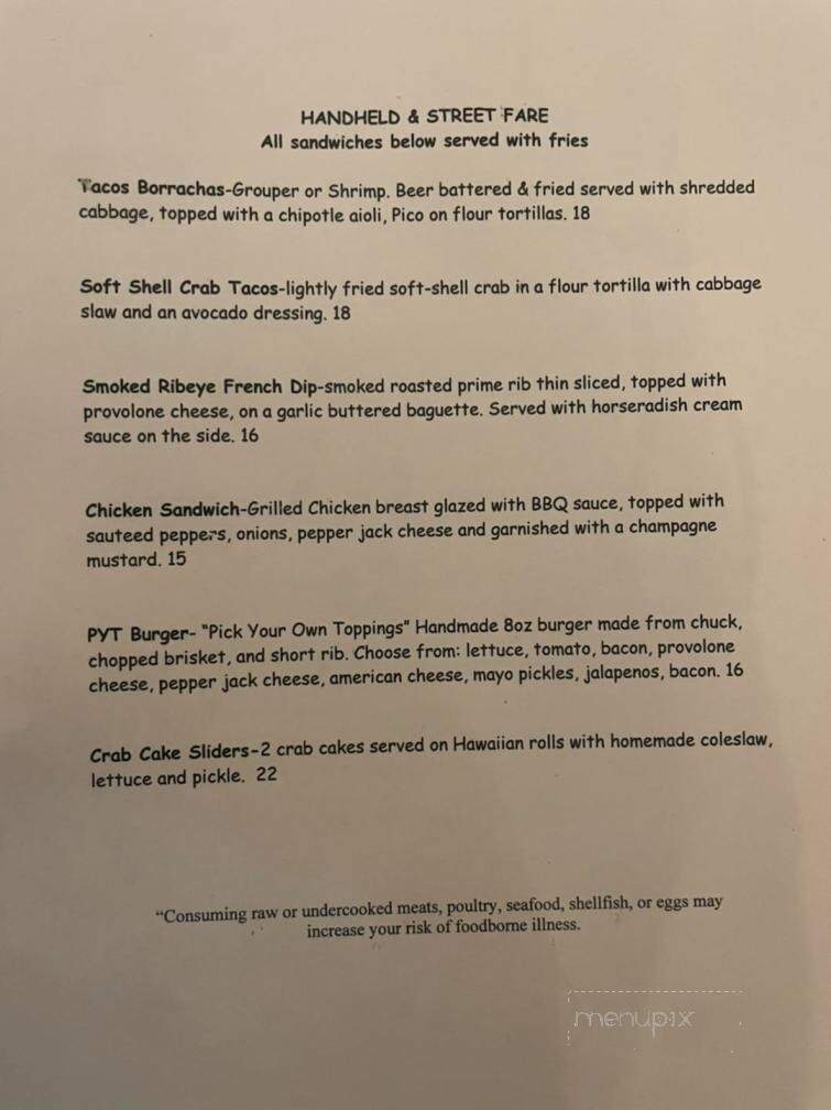 Coco Wood Grill - Redington Shores, FL menu_pic