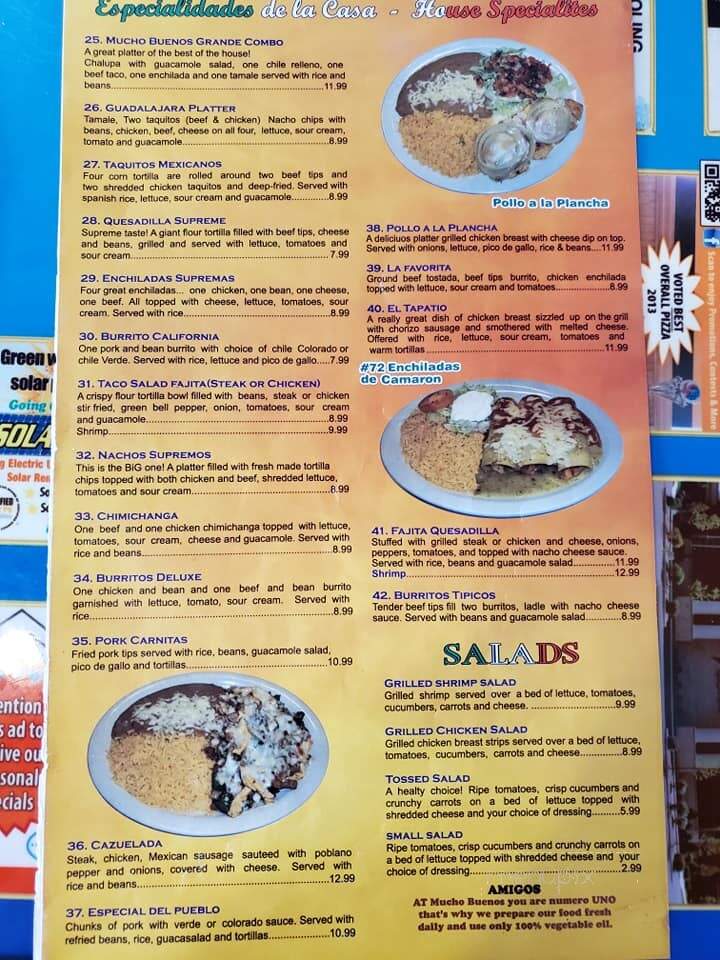 Muchos Bueno's Mexican Grill - Brunswick, OH menu_pic