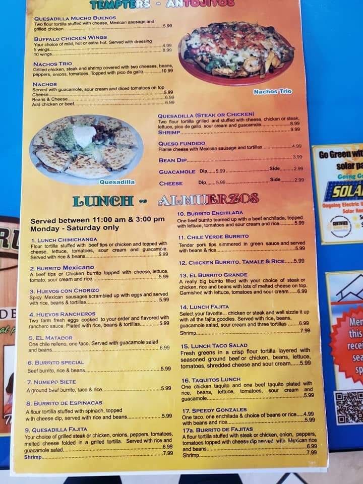 Muchos Bueno's Mexican Grill - Brunswick, OH menu_pic