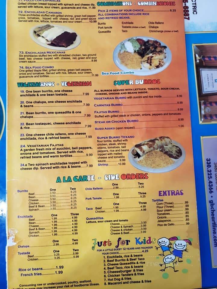 Muchos Bueno's Mexican Grill - Brunswick, OH menu_pic