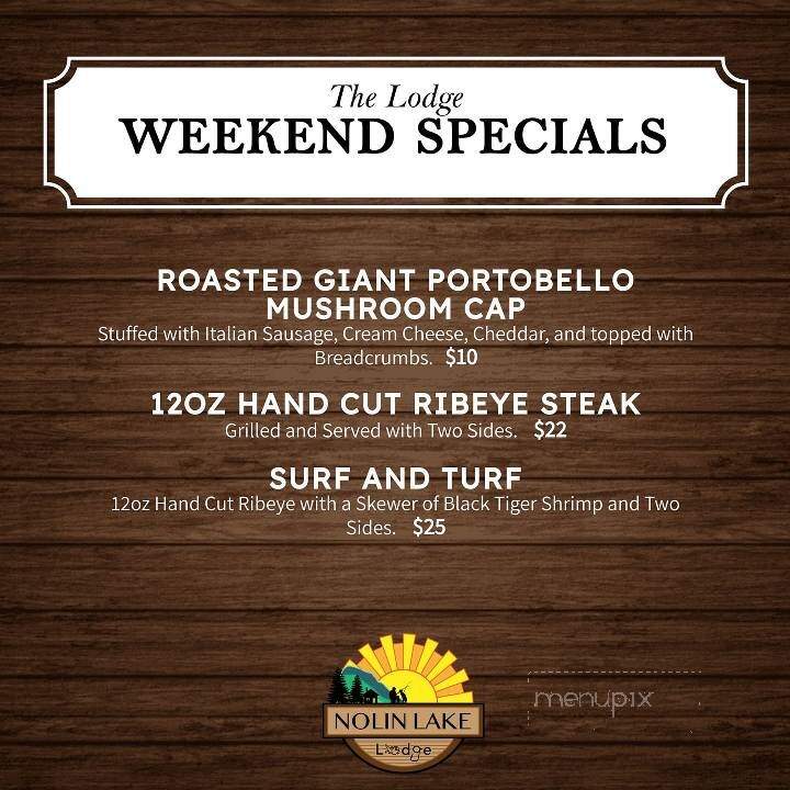 Nolin Lake Motel and Restaurant - Clarkson, KY menu_pic