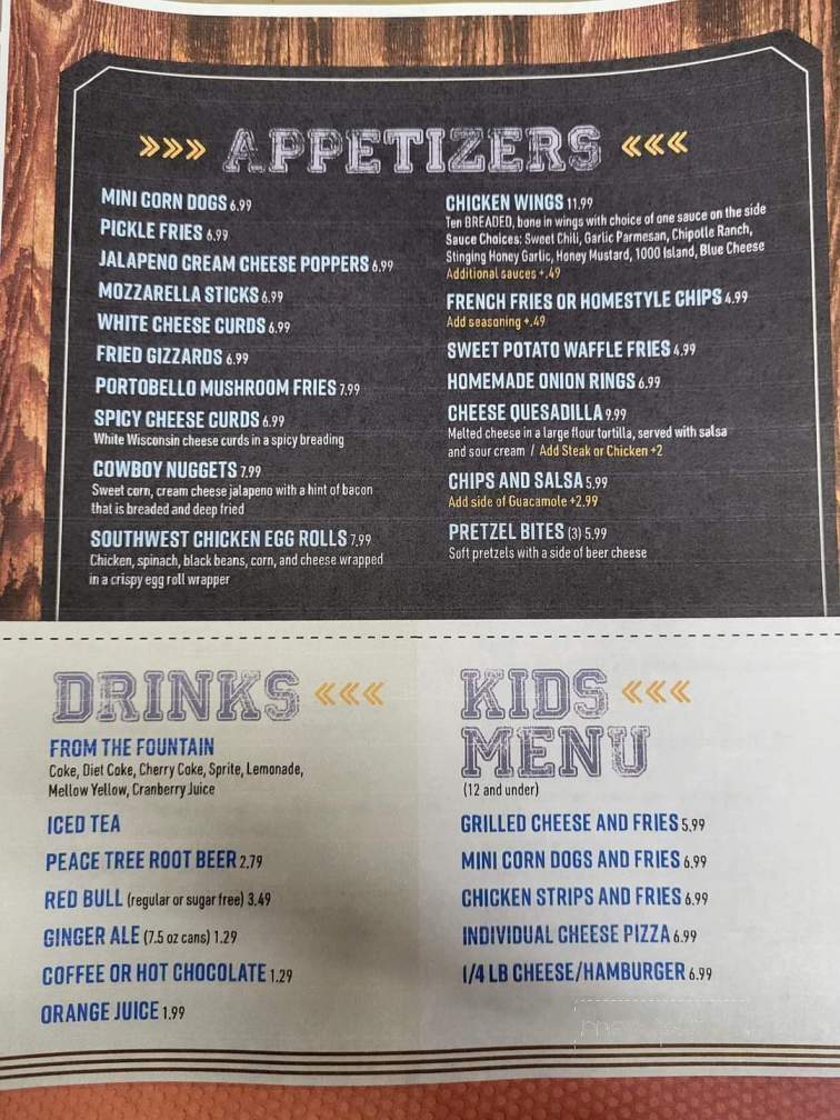 Whistlin' Donkey - Woodward, IA menu_pic