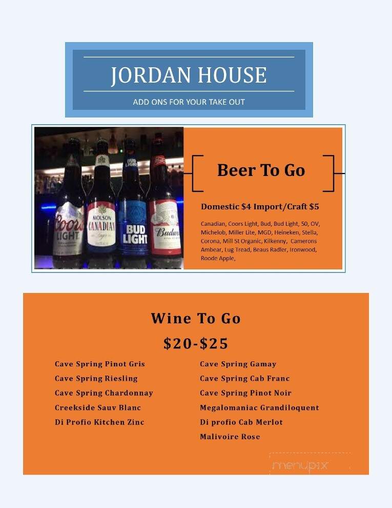 Jordan House Tavern - Vineland, ON