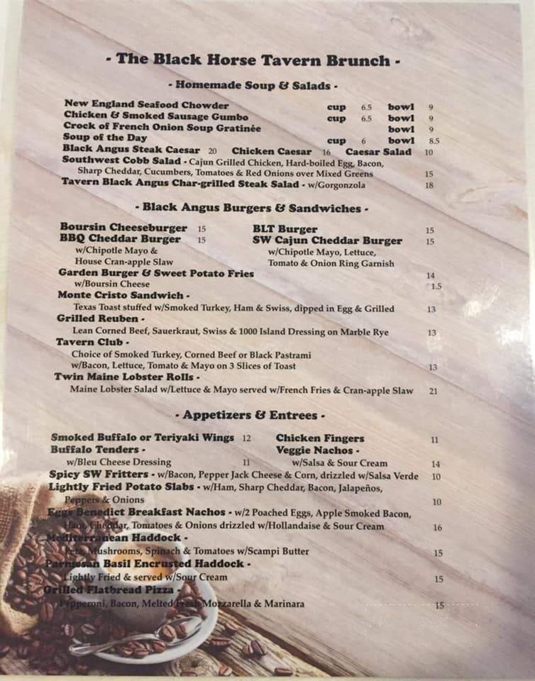 Black Horse Tavern - Bridgton, ME menu_pic