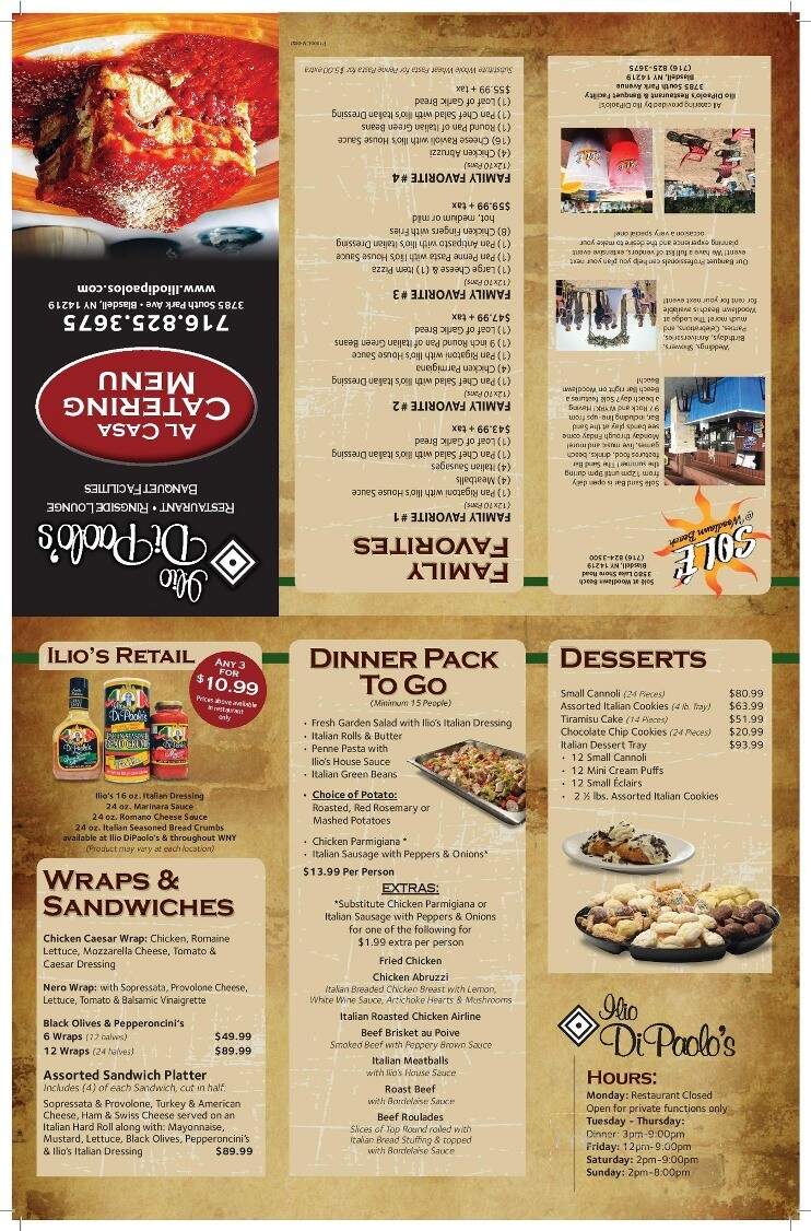 Ilio Di Paolo's Restaurant - Blasdell, NY menu_pic