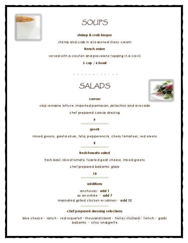 Brown Trout Mountain Grille - Lake Toxaway, NC menu_pic