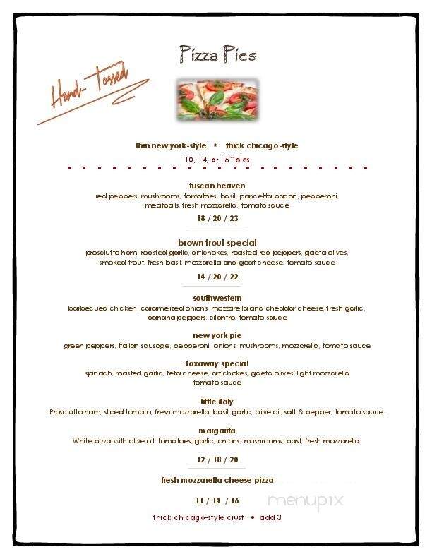 Brown Trout Mountain Grille - Lake Toxaway, NC menu_pic