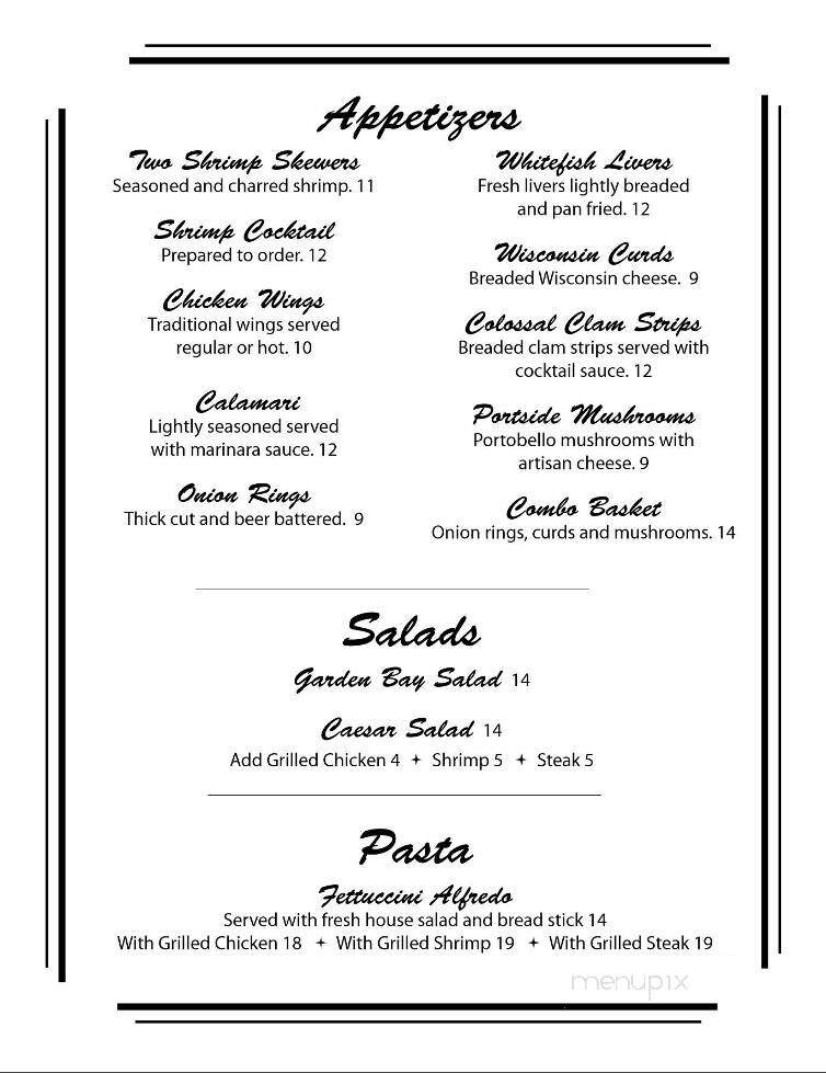 Portside Bar & Restaurant - Bayfield, WI menu_pic