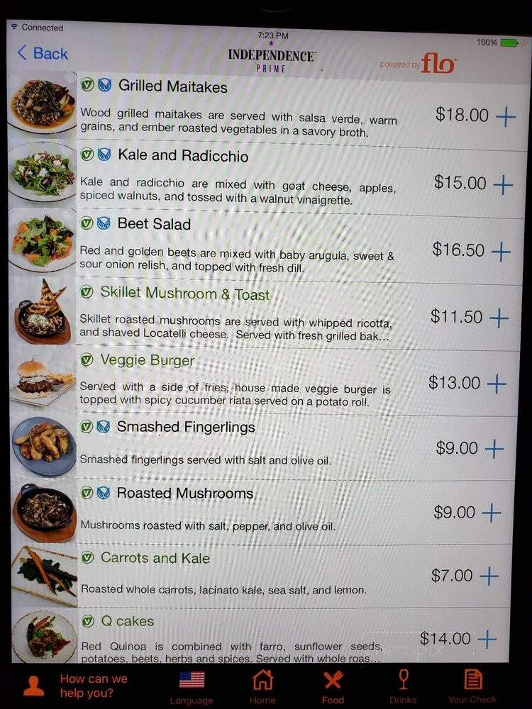 Independence Prime - Philadelphia, PA menu_pic