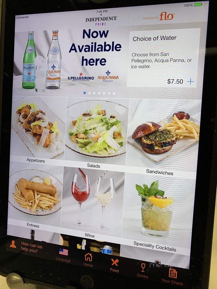 Independence Prime - Philadelphia, PA menu_pic