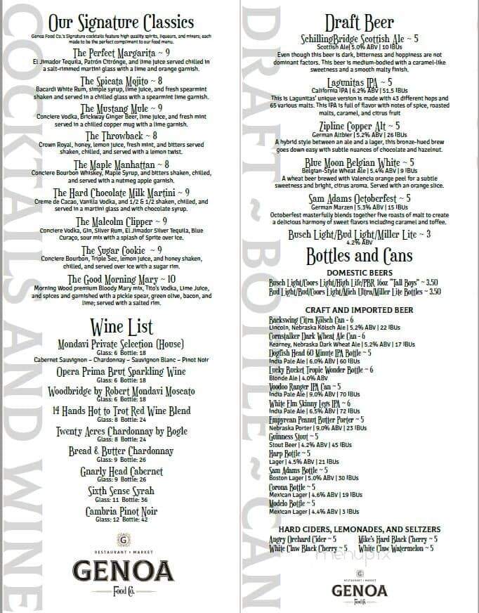 Genoa Food Co - Malcolm, NE menu_pic