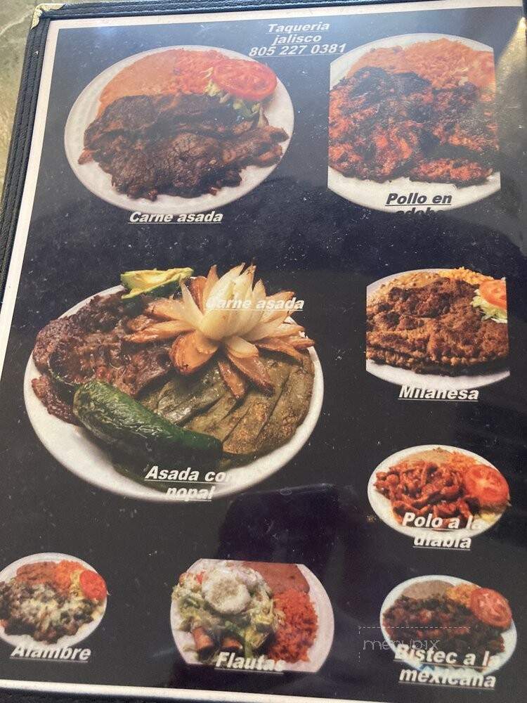 Taqueria Jalisco - Paso Robles, CA menu_pic