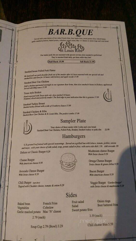 Sierra Grill Smokehouse - Auburn, CA menu_pic